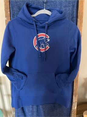 Fanatics Royal Blue MLB Chicago Cubs Baez Logo hoodie small